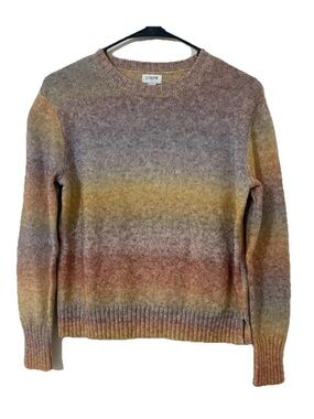 J.CREW Knit Pullover Sweater XS Multicolor Ombre Crew Neck Long Sleeve Women